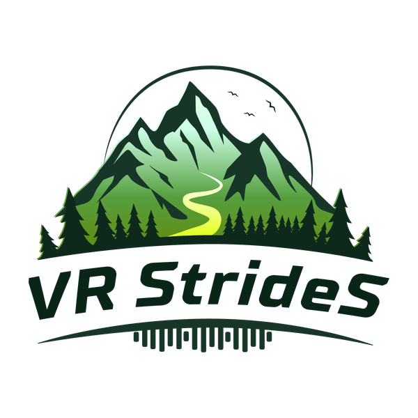 The VR StrideS logo in full colour on a light background.